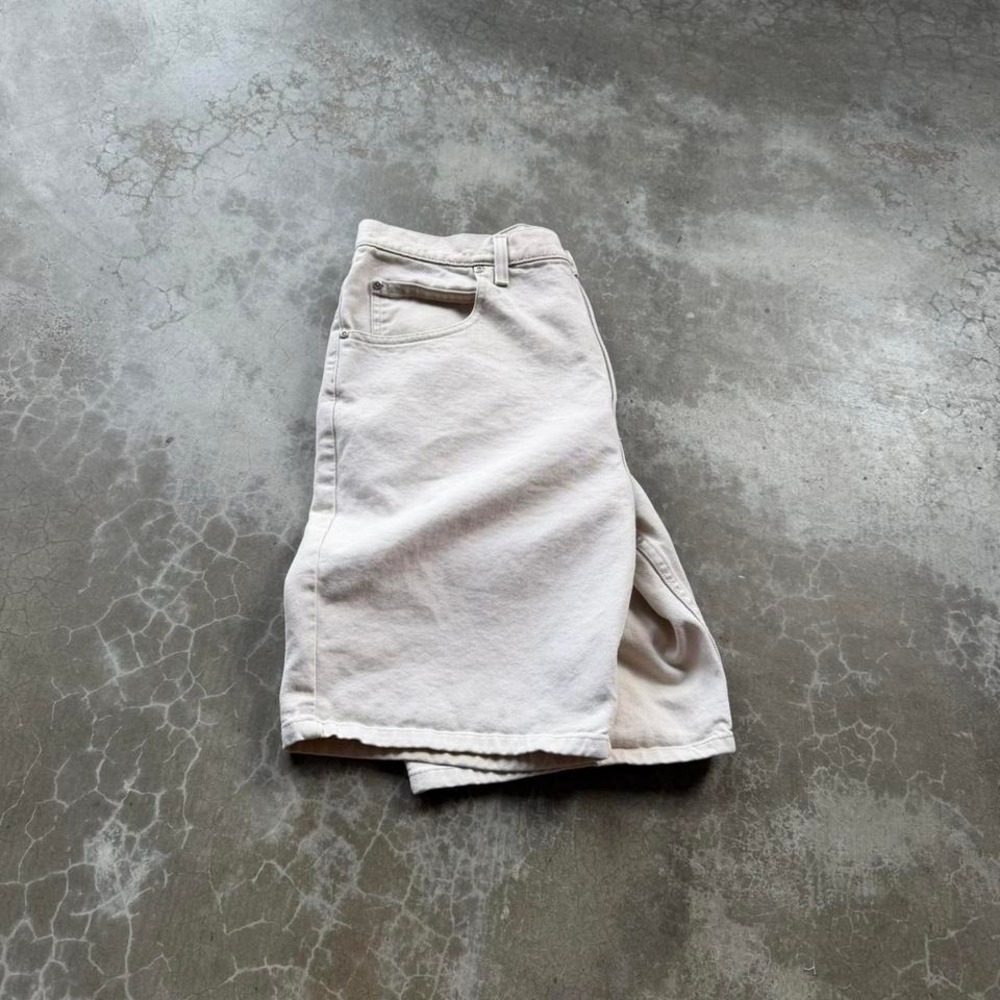 Vintage 90's Cream White Cherokee Denim Jean above the knee jorts denim